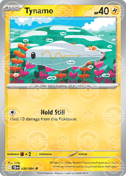Near Mint 2025 Pokémon Tynamo (Poke Ball Pattern) – Black Bolt #030/086