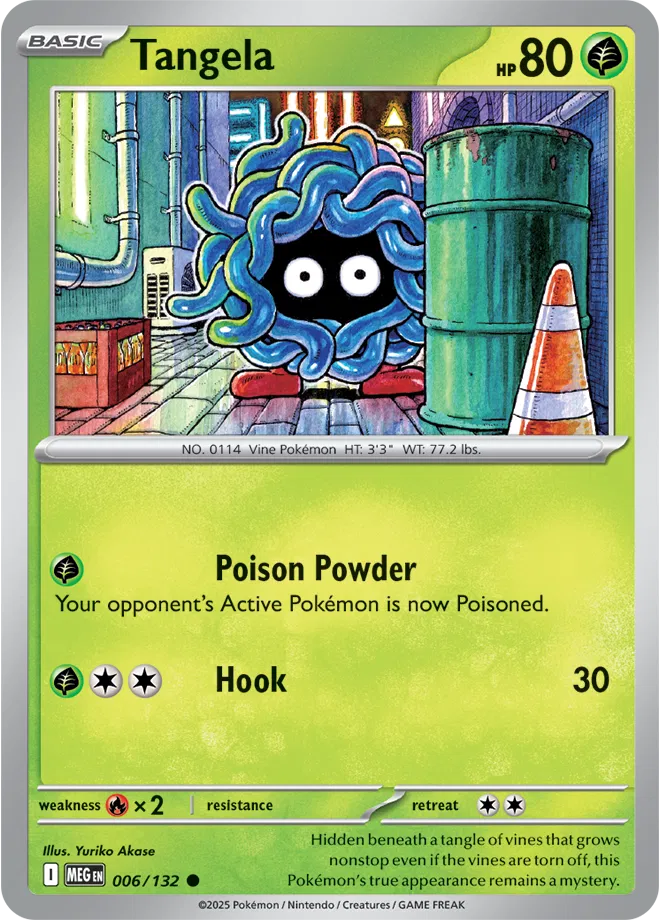 🌿🌀 Near Mint 2025 Pokémon Tangela – Mega Evolutions #006/132 🌿🌀