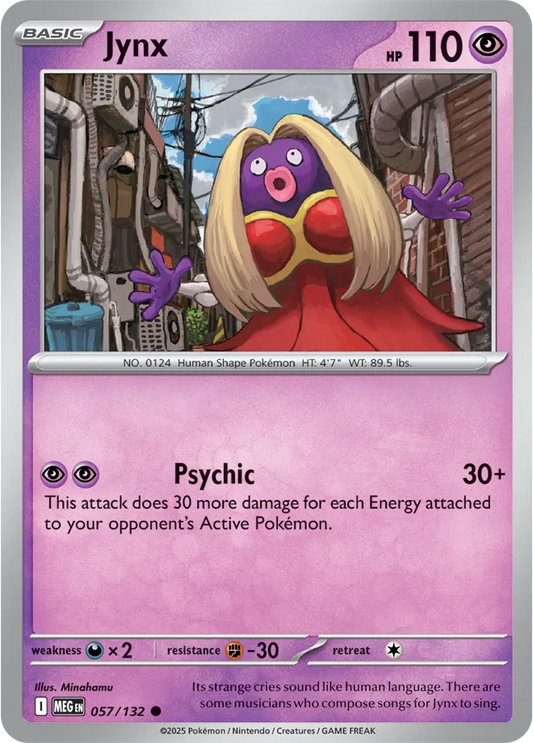 ❄️ Near Mint 2025 Pokémon Jynx – Mega Evolutions #057/132 ❄️