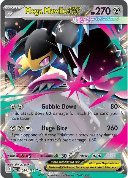 Near Mint 2025 Pokémon Mega Mawile ex – Mega Evolutions #094/132
