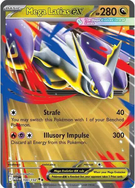 Near Mint 2025 Pokémon Mega Latias ex – Mega Evolutions #100/132