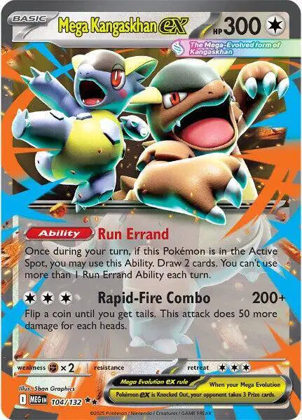 Near Mint Pokemon 2025 Mega Kangaskhan ex – Mega Evolutions #104/132