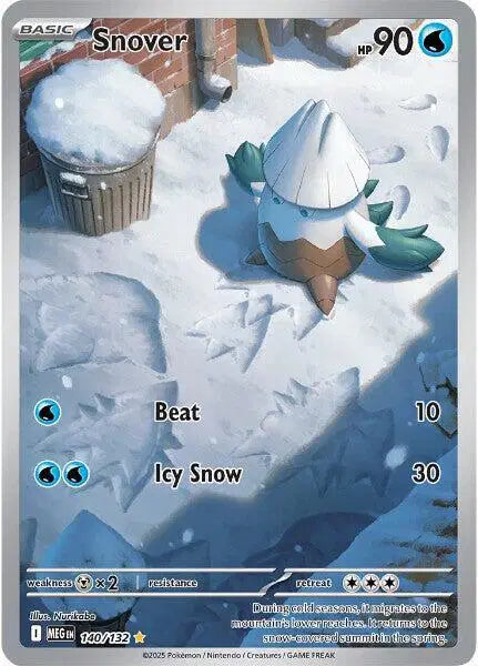 Near Mint 2025 Pokémon Snover Shiny Rare – Mega Evolutions #140/132