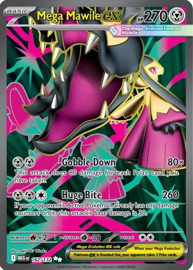 Near Mint 2025 Pokémon Mega Mawile ex Ultra Rare – Mega Evolutions #162/132