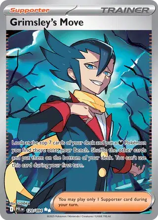 🃏 Near Mint 2025 Pokémon Grimsley's Move Ultra Rare – Phantasmal Flames #120/094 🃏
