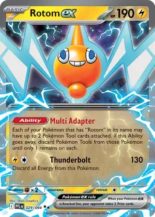 ⚡Near Mint 2025 Pokémon Rotom ex – Phantasmal Flames #029/094 ⚡