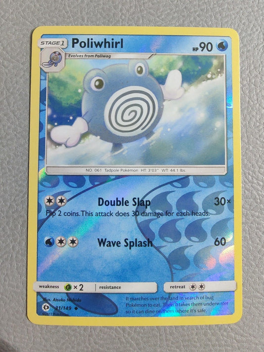 Near Mint 2017 Poliwhirl Reverse Holofoil– Sun and Moon Base Set #31