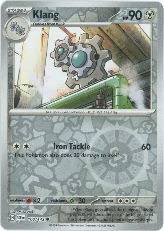 Near Mint 2025 Pokemon Klink Reverse Holo - Black Bolt #061/086