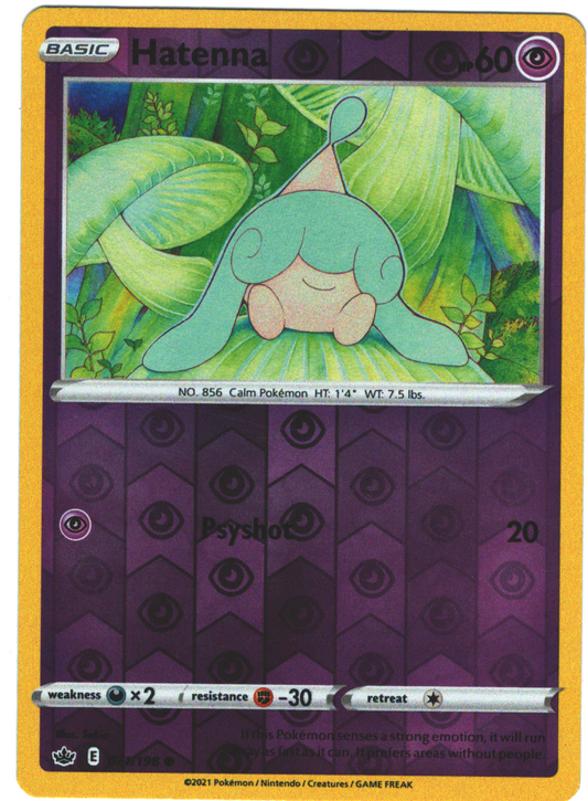 Near Mint 2021 Pokemon Hattrem Reverse Holofoil – Chilling Reign #072/198
