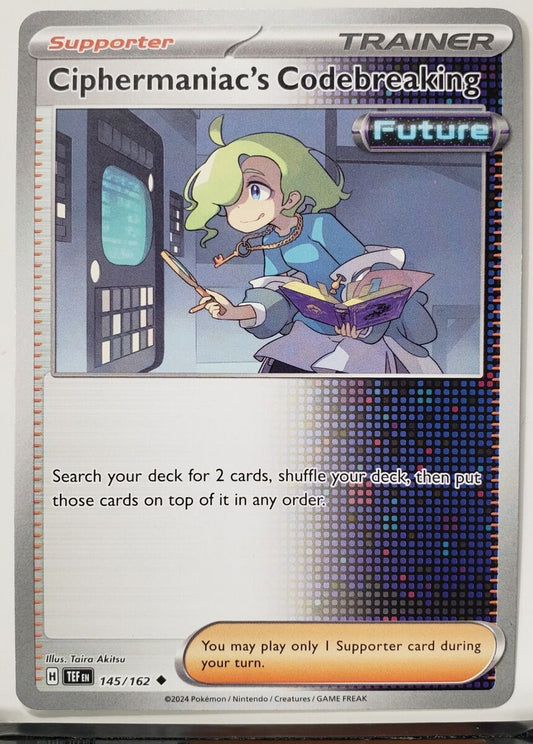 Near Mint 2024 Pokémon Ciphermaniac's Codebreaking Reverse Holo – Temporal Forces #145/162 | Special Trainer Card