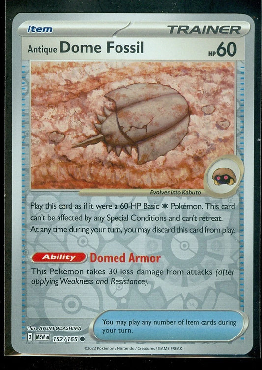 Antique Dome Fossil Reverse Holofoil