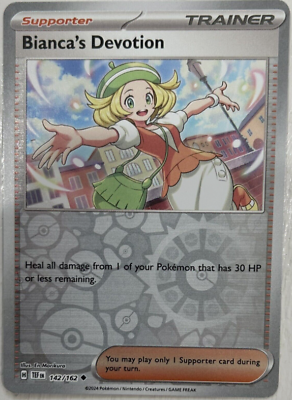 Near Mint 2024 Pokémon Bianca's Devotion Reverse Holo – Temporal Forces #142/162 | Special Trainer Card