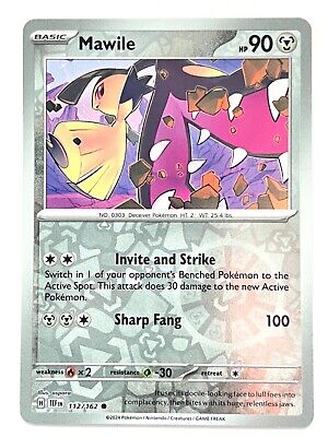 Near Mint 2024 Pokémon Mawile Reverse Holo – Temporal Forces #112/162 | Basic Steel/Fairy-Type TCG Card