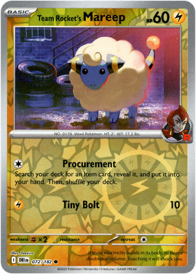 Team Rocket's Mareep Reverse Holofoil