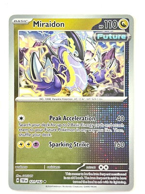 Near Mint 2024 Pokémon Miraidon Reverse Holo – Temporal Forces #121/162 | Basic Electric-Type TCG Card