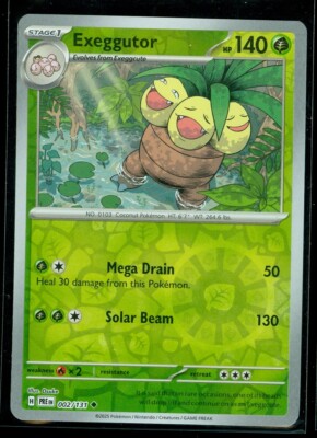 Near Mint 2025 Pokemon Exeggutor Reverse Holo - Prismatic Evolutions #002/131